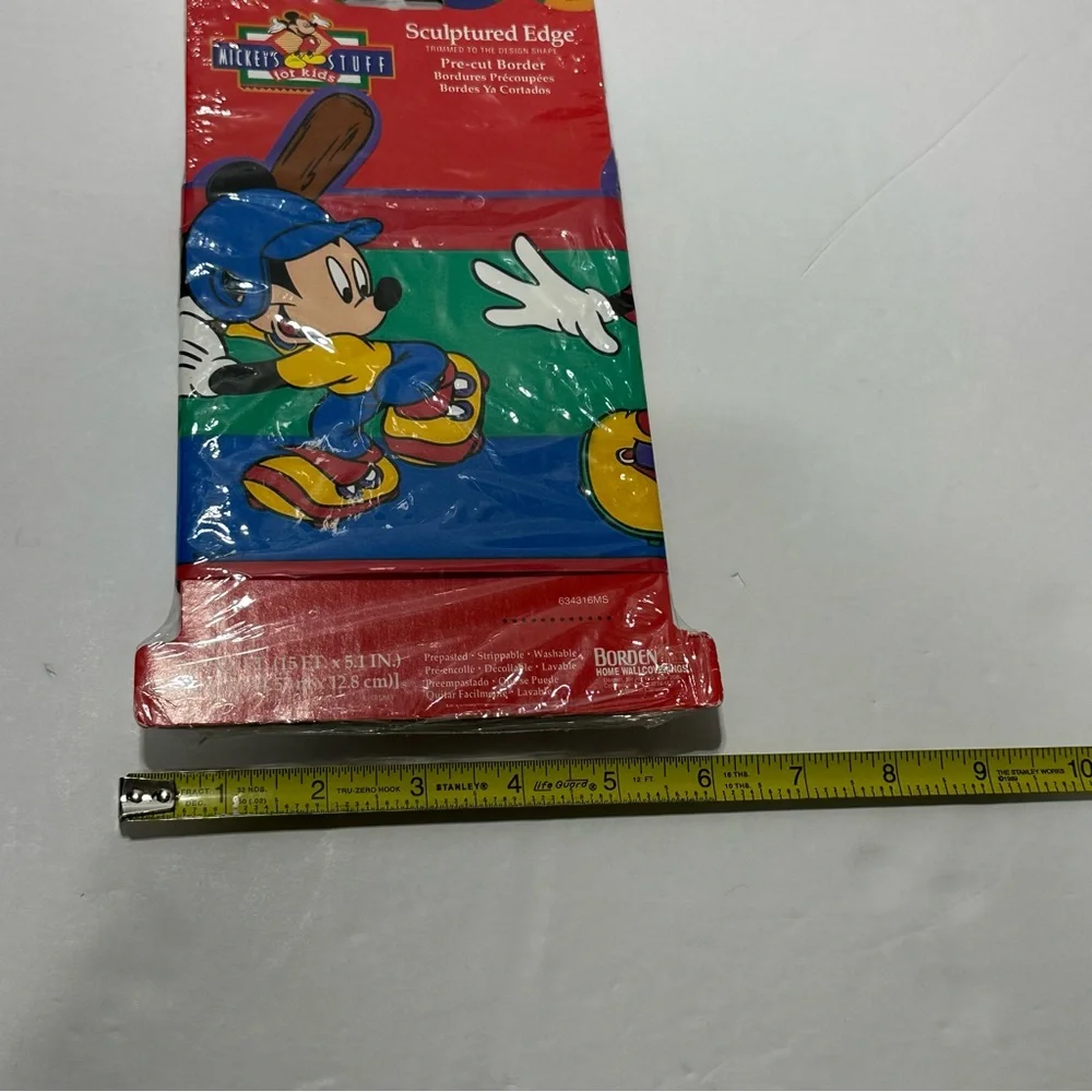 Mickey’s Stuff For Kids Pre Cut Border Wall Covering Borden Sports Theme New